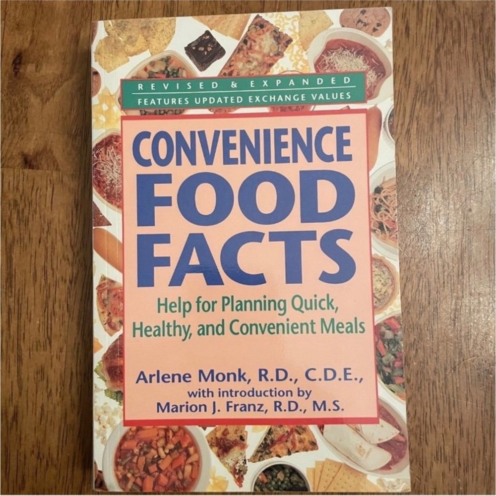 Convenience Food Facts Arlene Monk Healthy Meal Planning Guide Book Vtg 1991